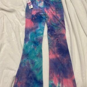 Colorful Tie-Dye Flare athletic Pants